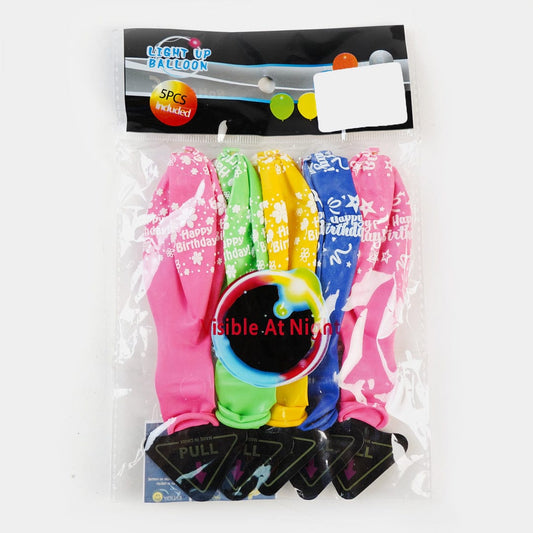 5Pcs Light Up LED Balloons HBD