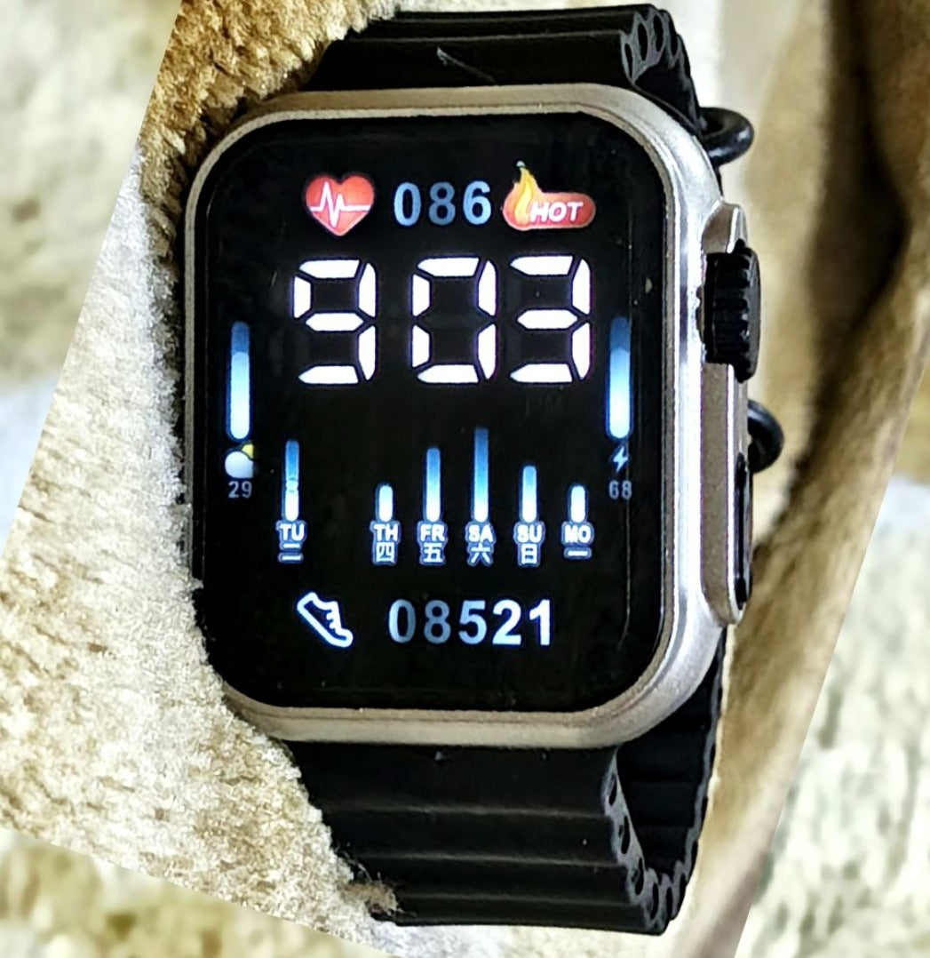 Black Stylish LED Digital Watch