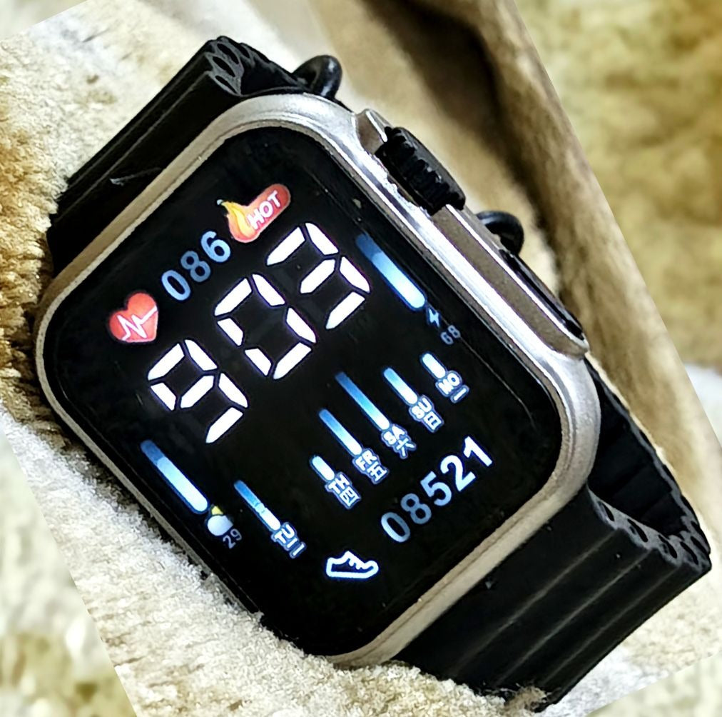 Black Stylish LED Digital Watch
