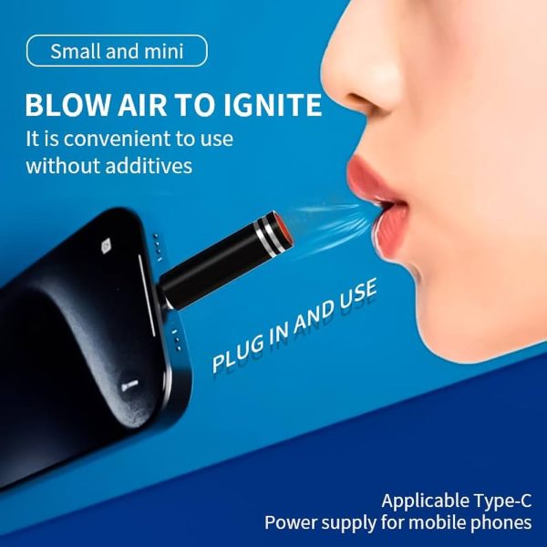 Portable Cigarette Lighter – Windproof Usb Plug & Play Rechargeable Car Lighter.