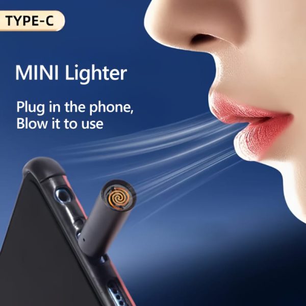 Portable Cigarette Lighter – Windproof Usb Plug & Play Rechargeable Car Lighter.