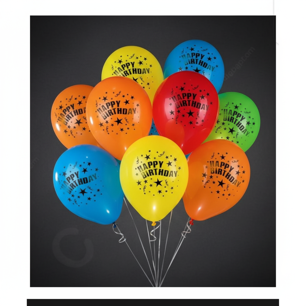 5Pcs Light Up LED Balloons HBD