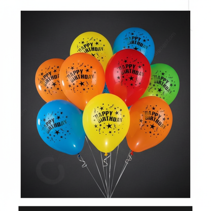 5Pcs Light Up LED Balloons HBD