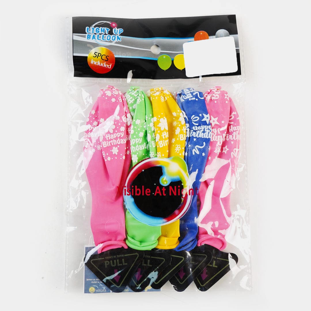 5Pcs Light Up LED Balloons HBD