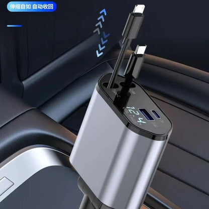 4-in-1 Retractable Car Charger