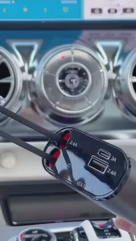 4-in-1 Retractable Car Charger